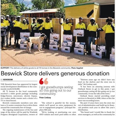 Beswick Store makes the news